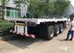 Cama lisa 40ft do transporte 3 Axle Shipping Container Trailer